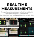 Smart Swing Posture Trainer Waterproof Bluetooth Unisex Golf Insole Coach app showing real-time weight shift analytics.