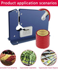 Heavy Duty Manual Bag Sealer With Razor Sharp Metal Tape Dispenser And Sweet Anti Slip Grip Hella Tough Frame for supermarket use.