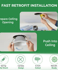 Installation guide for Six Inch Canless Led Recessed Downlights 4 Pack Features Tunable White Temperatures And Adjustable Wattage.