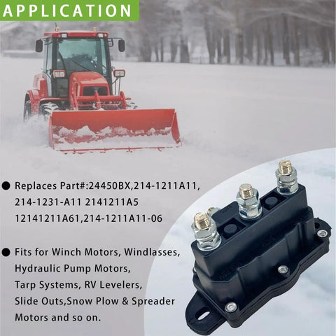 Application of 12V Workhorse Winch Reversing Solenoid Switch DPDT Contactor Relay in snow removal equipment