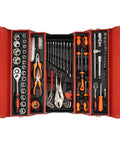 Open Multifunction Ratchet Socket Tool Kit With 85 Piece Folding Wrench Set for Car and Motorcycle Repair, Pro Grade