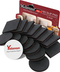 Non Slip Furniture Pads 16 Pack Two Inch Grippers For Hardwood Floors And Tile Self Adhesive Rubber Feet in packaging