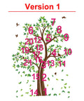 Green Tree Wall Stickers With Flying Leaves And Birds For Bedroom And Living Room TV Background Decor Waterproof And Easy To Peel Removable Wall Decals That Create A Bright Nature Inspired Space Vibe displayed in a vertical design with numbers.