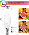 LED Candelabra Light Bulbs Set Of 6 With Color Changing RGB And 5700K Cool White Small Base B11 560 Lumen 40W Incandescent Equivalent