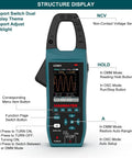 Front view of 3-In-1 AC/DC Clamp Meter And Oscilloscope For Current And Voltage, Pro Grade With 5MS/s Sampling Rate, 1MHz Bandwidth