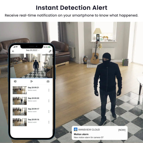 Upgrade 2K WiFi Indoor Security Camera With Remote Control For Baby, Pets And Elder Home Monitoring, night vision alert