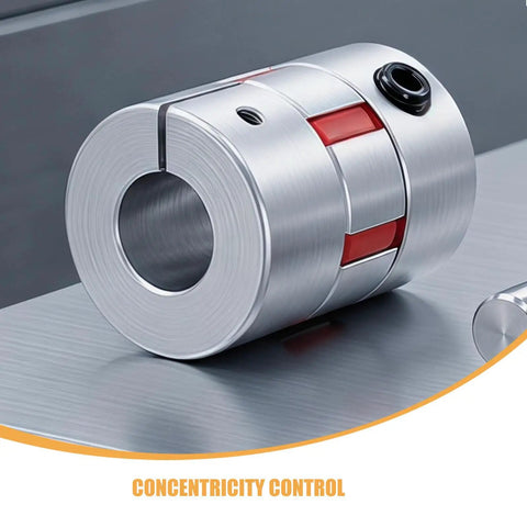 Built To Last High Precision Flexible Coupling 4-16mm Bore For Packaging Machinery Aluminum Alloy Body With Solid Insert Ideal For Stepper Motor And Transmission Systems close-up
