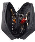 Open black carry case showing All In One Maintenance Toolkit Grab And Go With Torque Driver And Locking T Way Ratcheting Hex Wrench.