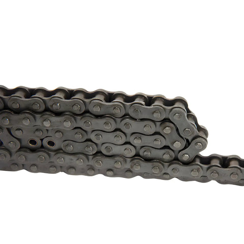 Close-up of 420 Roller Chain For Go Kart Mini Bike ATV Dirt Bike, 10 Foot Chain With 240 Links And 1 Connecting Link, Premium Carbon Steel