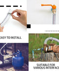 Heavy Duty Steel Wire Flexible PVC Vacuum Hose 1 Inch Inner Diameter 10 Ft With Fasteners Reinforced Clear Tubing in various uses