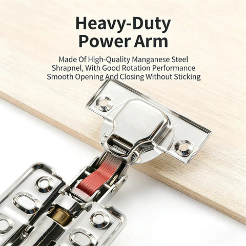 2 Pack Detachable Stainless Steel Full Overlay Cabinet Hinges With Hydraulic Soft Close Damper, Concealed Kitchen Hinges
