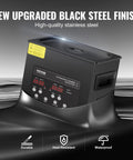 3 Liter Ultrasonic Cleaner Machine With Digital Screen And Integrated Heater, 40khz Straight Up Powerhouse on black background.