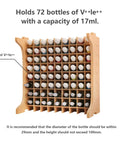 Badass Heavy Duty Model Paint Storage Rack Holds Seventy Two Acrylic Bottles Killer Layout For Your Hobby Bench Durable Multi Tier Organizer Compatible With Vallejo Sets with 72 slots for 17ml bottles.