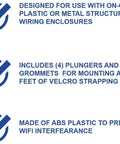 Universal 10 Inch Mounting Plate For Structured Media Enclosures With Velcro Roll features and materials.
