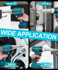 Camxtool Cordless Rivet Gun, Brushless Electric Pop Riveter Kit With Automatic Trigger used for home DIY, furniture assembly, and vehicle maintenance.