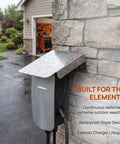 Built Damn Tough Waterproof Stainless Steel EV Charger Protective Housing Hardcore Outdoor Box Cover With All Weather Rain Shield For Reliable Daily Charging And Smooth Operation in the rain.