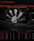 Heavy Duty Engine Radiator Cooling Fan Blade Compatible With BMW E46 E36 under the hood with angled blades for effective cooling