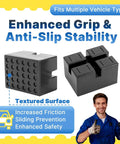 Heavy Duty Pinch Weld Jack Pad 4 Pack Built Tough Solid Rubber Auto Lift Blocks for Jacks and Stands, textured surface, 3D view