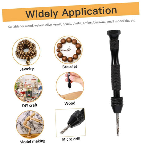 Handy Manual Hand Drill Kit With Pin Vise And Drill Holder Compact Vice Rotary Tool Set for DIY jewelry and PCB work