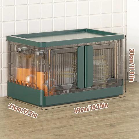 Real Deal Foldable Cube Storage Bin With Secure Lids And Smooth Rolling Wheels Stackable Plastic Crate For Tidy Closets And Gap Shelves Heavy Duty Household Organizer You Gotta Have Today Solid As Heck Quality