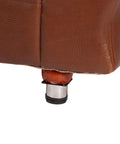 Stainless Steel Sofa Feet 4 Pack Heavy Duty Height Furniture Legs supporting a brown sofa corner with 60x60mm mounting