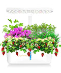 Dope Indoor Hydroponics Growing System With LED Grow Light For Fresh Vegetables And Herbs, Quiet Smart Water Pump, Auto Timer