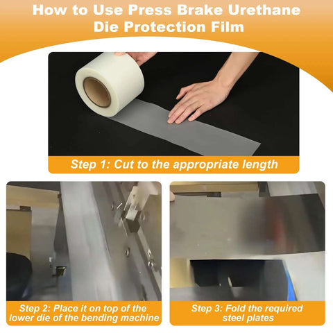 Press Brake Urethane Die Protection Film For Stainless Steel And Precoated Metals Cut To Length And Reusable Steps Guide
