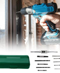 Must-Have Vicasky 11-Piece Broken Bolt Extractor Set With High-Speed Steel Screw Remover Tools For Stripped, Rounded-Off Bolts And Rusty Metal Jobs That Are Total Game Changers. 11-piece HSS screw extractor kit with case and drill bits used on a power drill