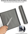 AC Outdoor Unit Wire Protective Sleeve and leather covering for enhanced outdoor protection with knife for scale.
