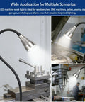 Hella Bright Magnetic Led Work Light Featuring A Slick Flexible Gooseneck Neck for detailed shop tasks on CNC machines.