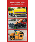 Beefy Trailer Mounted Hydraulic Concrete Pump With High Flow For Nonstop Material Delivery In Commercial Buildings, Warehouses, Industrial Workshops, And Residential Developments, yellow trailer unit