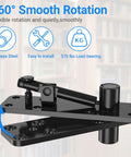 Heavy Duty Hidden Door Hinge 570 Lbs Steel Pivot 360 Degree Silent Rotation for Secret Doors Bookcase Murphy Shelf Doors