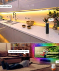 WiFi LED Light Strip Kit 65.6ft Waterproof IP65 All In One Set With 5050 LEDs, Two Reels 32.8ft Each, UL Certified, smartphone control.