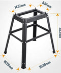 Pro Grade Stand For 10 Inch Band Saw, Heavy Duty Steel Frame Weighing 12.5 Lbs with non-slip feet, shown from the front