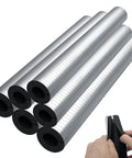 Six Pack Three Quarter Inch Pipe Insulation Foam Tubes With Self Adhesive Aluminum Foil Wrap for Copper Pipes Outdoor Winter Freeze Protection