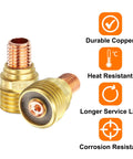 Five-Piece Gas Lens Collet Bodies 45V43 1/16 Inch Copper TIG Welding Torch Consumables Kit with heat and corrosion resistance