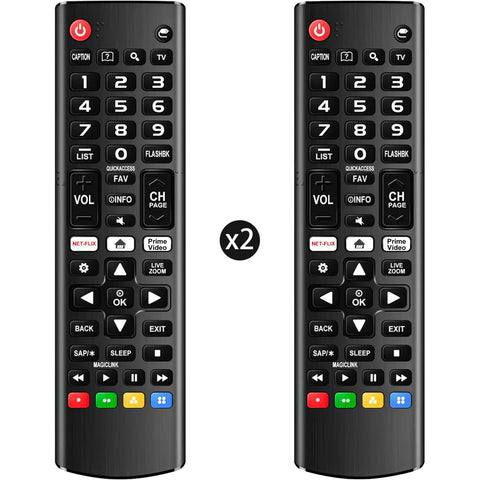 Universal Remote For LG Smart TVs That Just Works With All LG LED LCD OLED 4K HDTV Models, Replacement TV Remote pack of 2