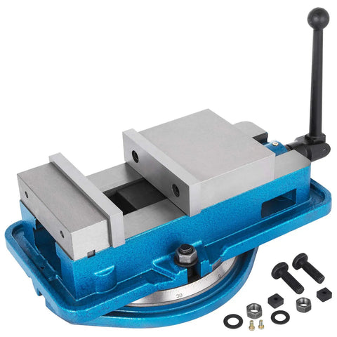 Heavy Duty 6 Inch Milling Vise Bench Clamp With 360 Degree Swivel Base High Precision CNC Vise for Metalworking Rugged Iron Construction