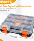 Double Sided Tool Organizer With 34 Compartments And Removable Dividers For Screws Nuts Bolts Tough As Nails Hardware