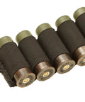 Five Round Tearaway Shotgun Cards For 12 Gauge Shells Black With Quick Detach Backing and DuraGrip Adhesive Loop Mounting
