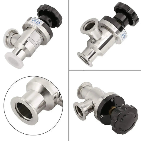 Workhorse Vacuum Isolation Valve With Bellow Seal And Air Admittance, KF25 304 Stainless Steel High Vacuum Manual Right Angle Valve