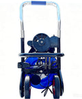 Heavy Hitter Electric Drain Cleaner Machine With 100 Foot Snake Cable features a wheeled cart design for easy transport.