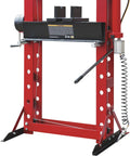 40-Ton Pneumatic Shop Press With Gauge And Winch Heavy-Duty H-Frame Steel Construction For Straightening And Pressing