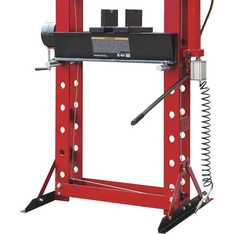 40-Ton Pneumatic Shop Press With Gauge And Winch Heavy-Duty H-Frame Steel Construction For Straightening And Pressing