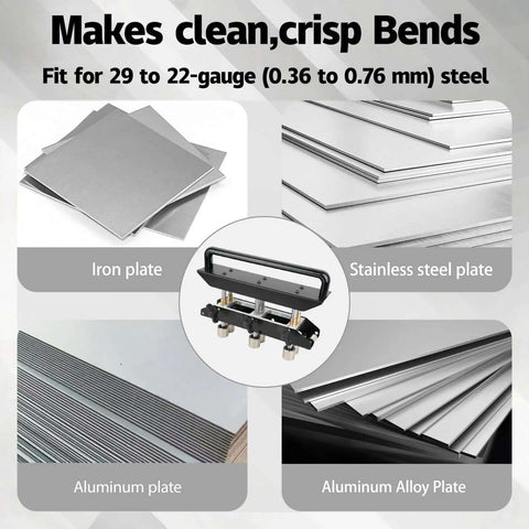 Image of Three Station Edge Roller Bender with 0-90 Degree Adjustable Bends for 5/8 to 4 in 16-102 mm bends in 29-22 gauge steel.