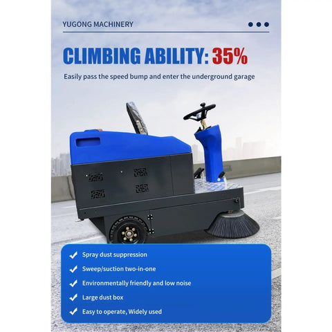 Heavy Duty Professional Sweeper Vehicle For Airports, Train Stations, And Public Spaces. Robust Industrial Cleaner Designed For High Traffic Areas And Large Outdoor Zones. Reliable Performance, Efficient Cleaning Power, And Durable Build Quality For