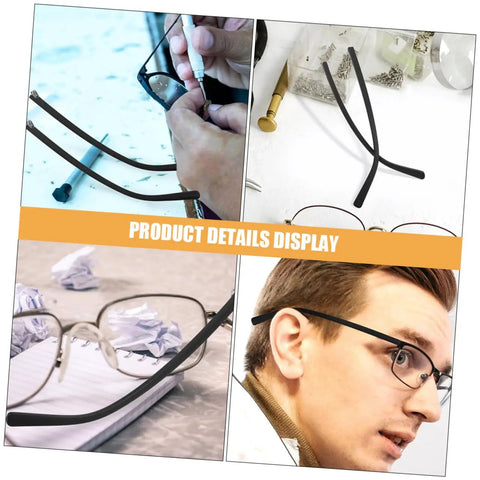 Eyewear Repair Kit With Replacement Temple Arms Screws And Lanyard For Glasses showing tools and fixed eyeglasses