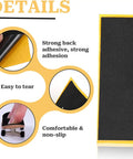 15Pcs Fingerboard Foam Grip Tape Set With Self Adhesive Anti Slip Black 4.33x1.5Inch Mini Skateboard Grips adhesive details