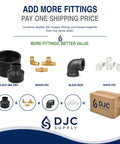 Top Shelf 3 Inch Abs Dwv Coupling Hub X Hub Pipe Connector For Schedule 40 Drain Waste Vent Lines Fast Solvent Weld Bulk Pack Of Ten displayed with various fittings.