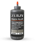 2 lb gray bottle of Zurjy crack filler for concrete, fast dry granular repair for driveways, walkways, patios, no mess application.